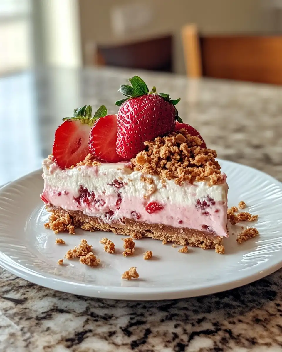 Berrylicious Strawberry Crunch Cheese Cake: A Sweet Symphony of Flavors 6 Final dish - Berrylicious Strawberry Crunch Cheese Cake: A Sweet Symphony of Flavors