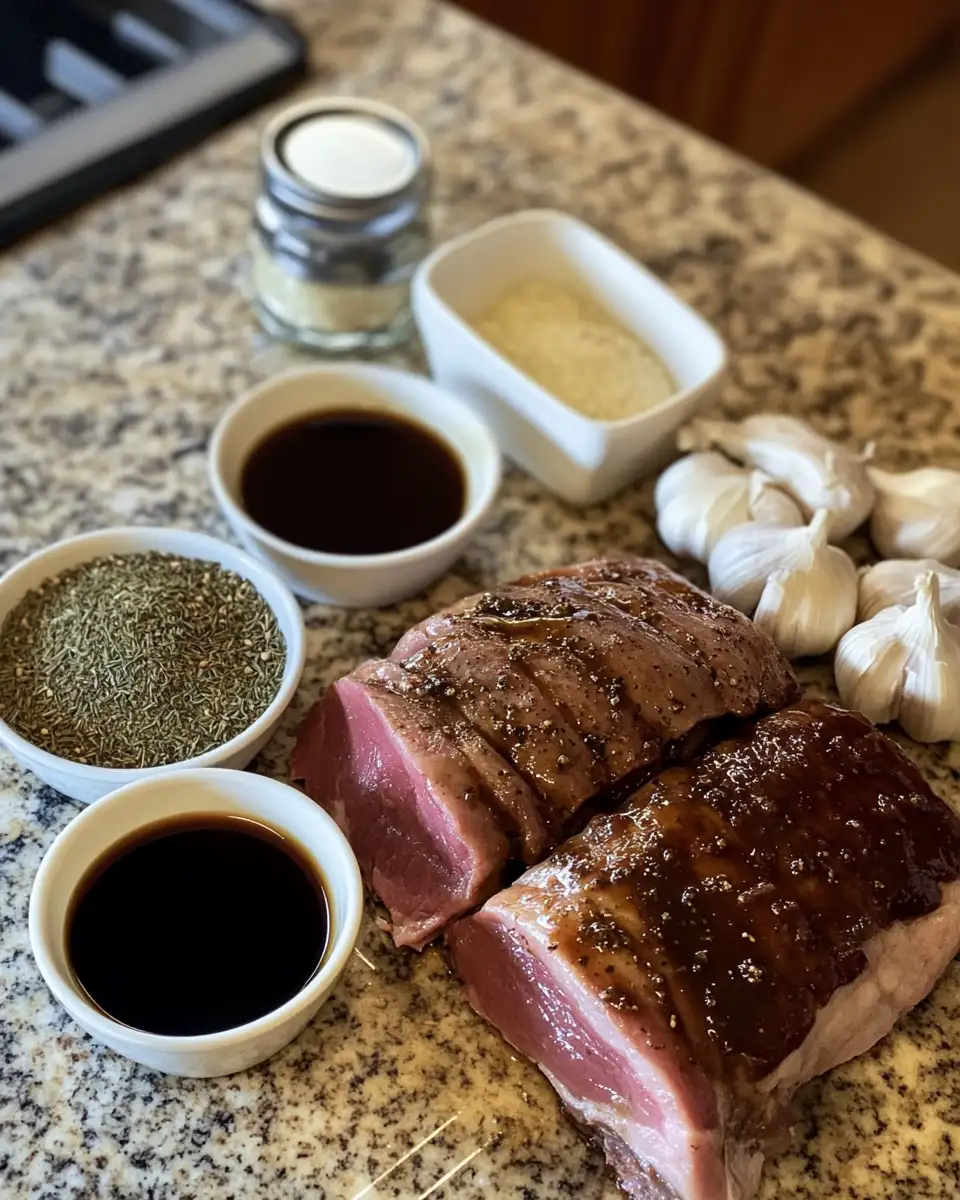 Ingredients for Melt-in-Your-Mouth Magic: The Best Damn Slow Cooker Balsamic Pork Roast