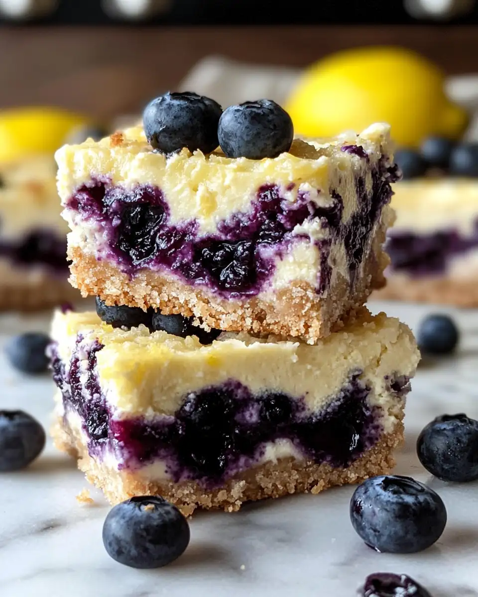 Bursting with Flavor: Blueberry Lemon Cheesecake Bars Delight - Featured Image