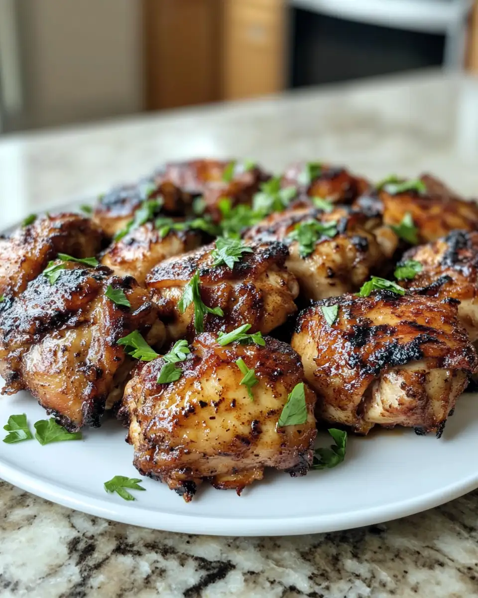 Final dish - Sizzle and Spice with Bobby Flay's Chicken Thighs Recipe
