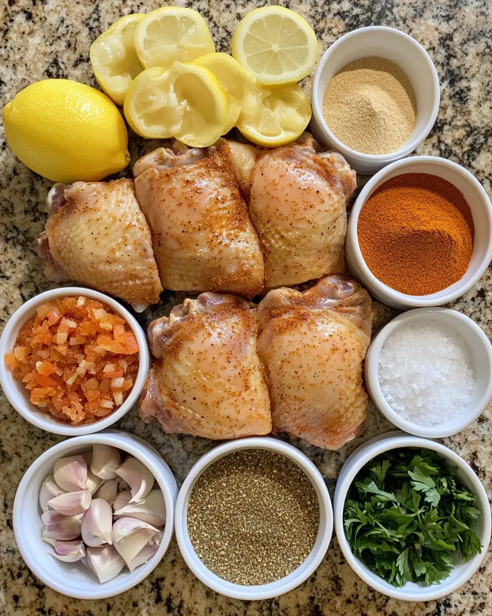 Ingredients for Sizzle and Spice with Bobby Flay's Chicken Thighs Recipe