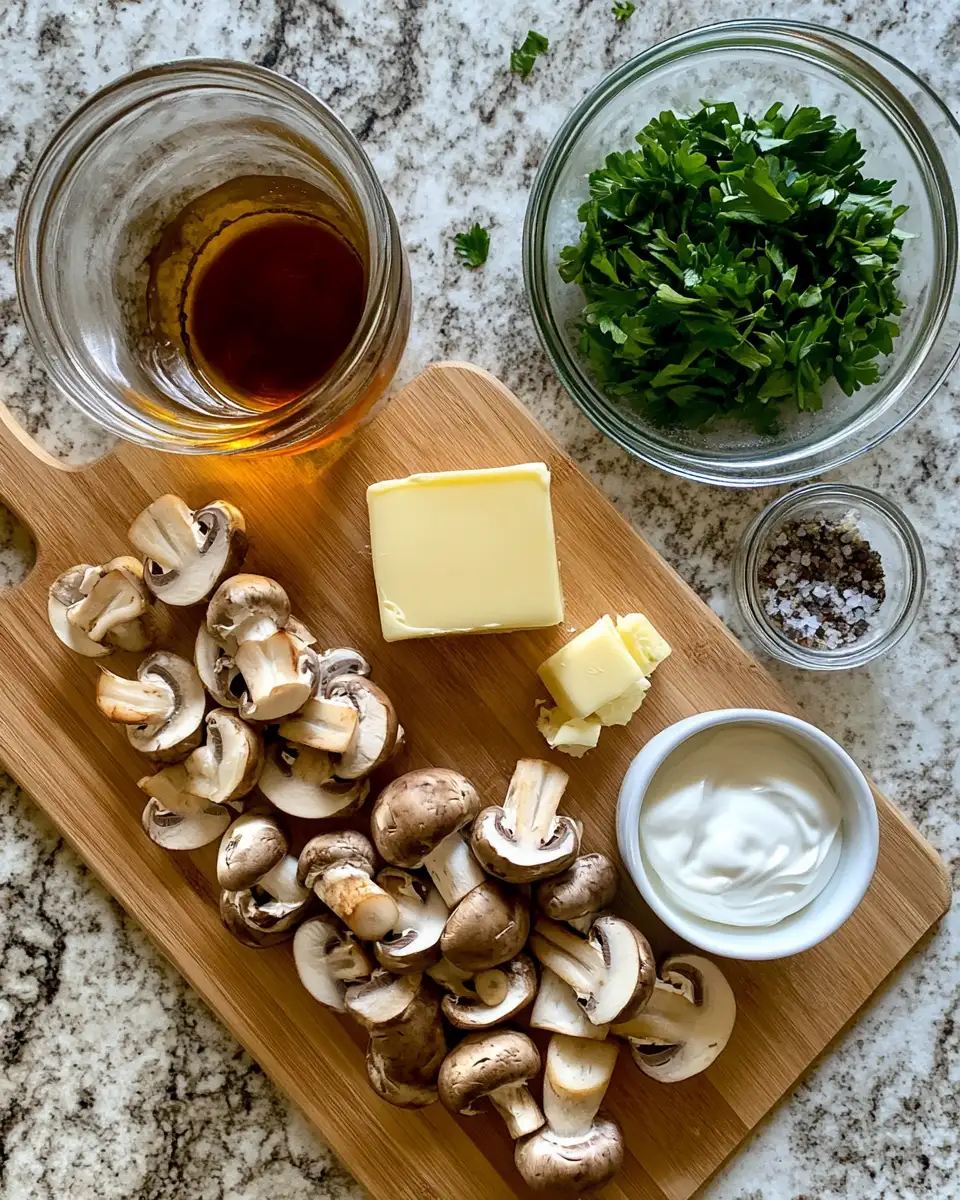 Ingredients for Savor the Richness: Bourbon and Baby Bella Mushroom Sauce Delight