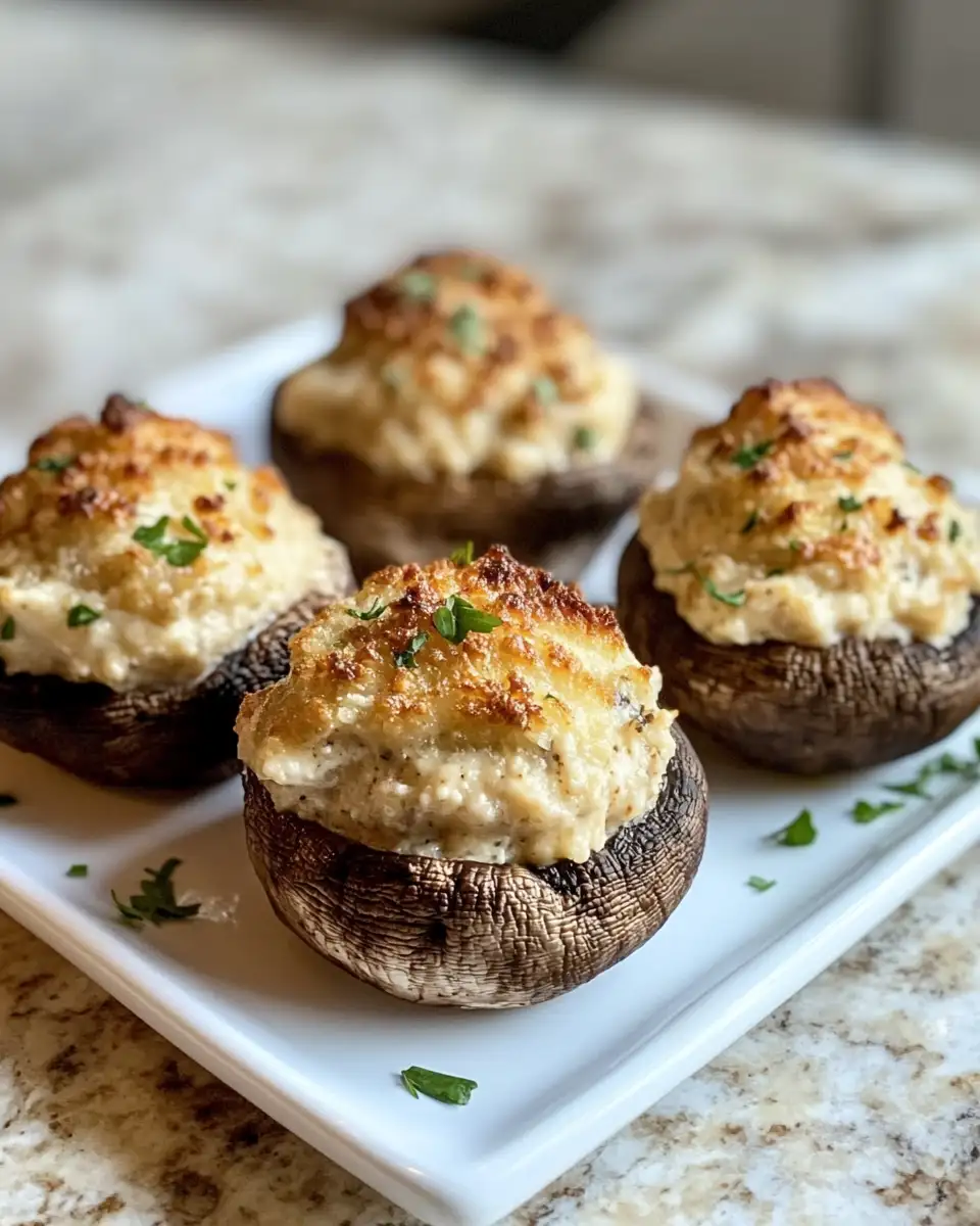 Elevate Your Appetizer Game with Irresistible Boursin Stuffed Mushrooms 6 Final dish - Elevate Your Appetizer Game with Irresistible Boursin Stuffed Mushrooms
