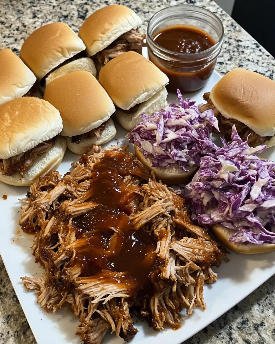 Ingredients for Irresistibly Sweet and Savory: Brown Sugar BBQ Pulled Pork Sliders Delight