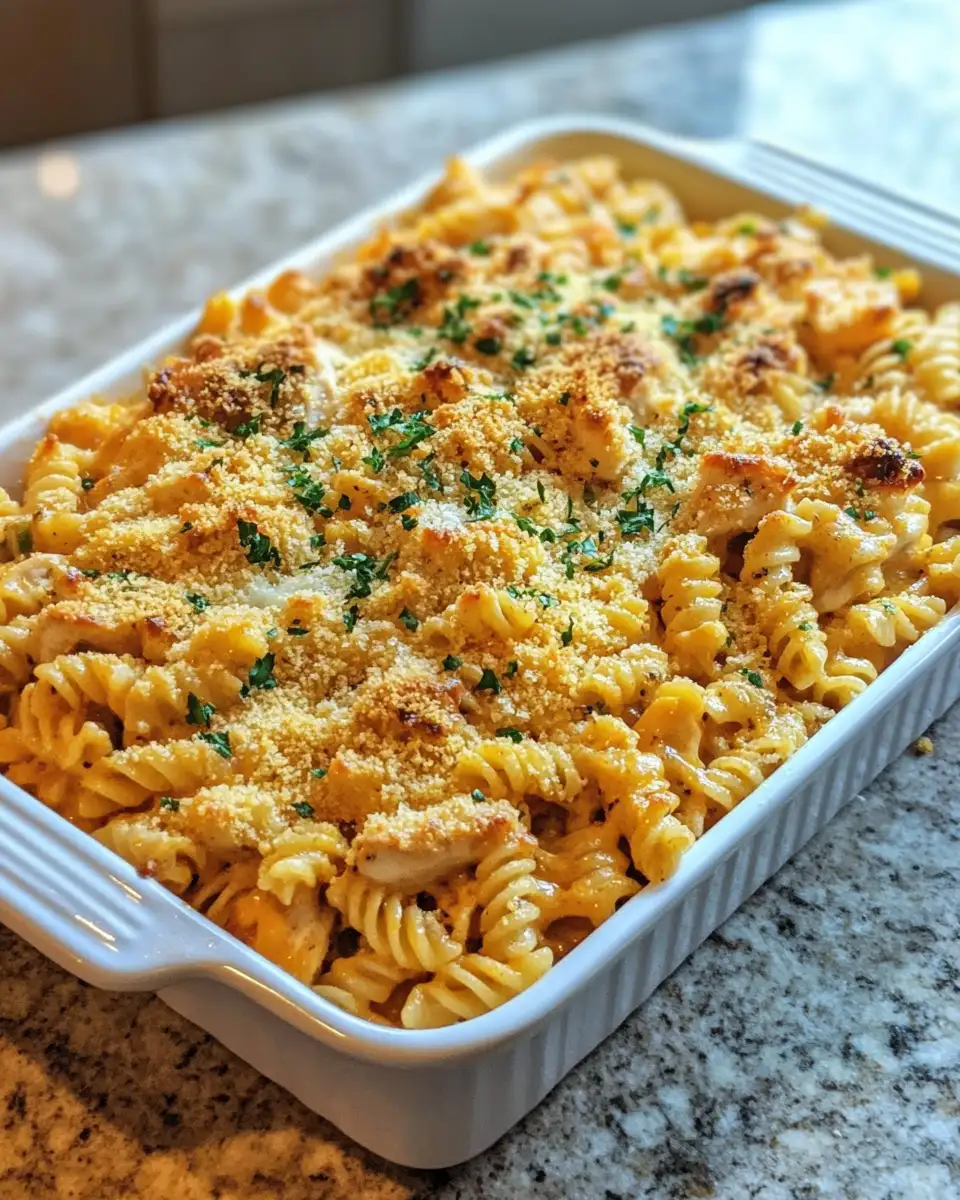 Final dish - Cajun Cream Cheese Chicken Pasta Bake: Spice Up Your Dinner Tonight
