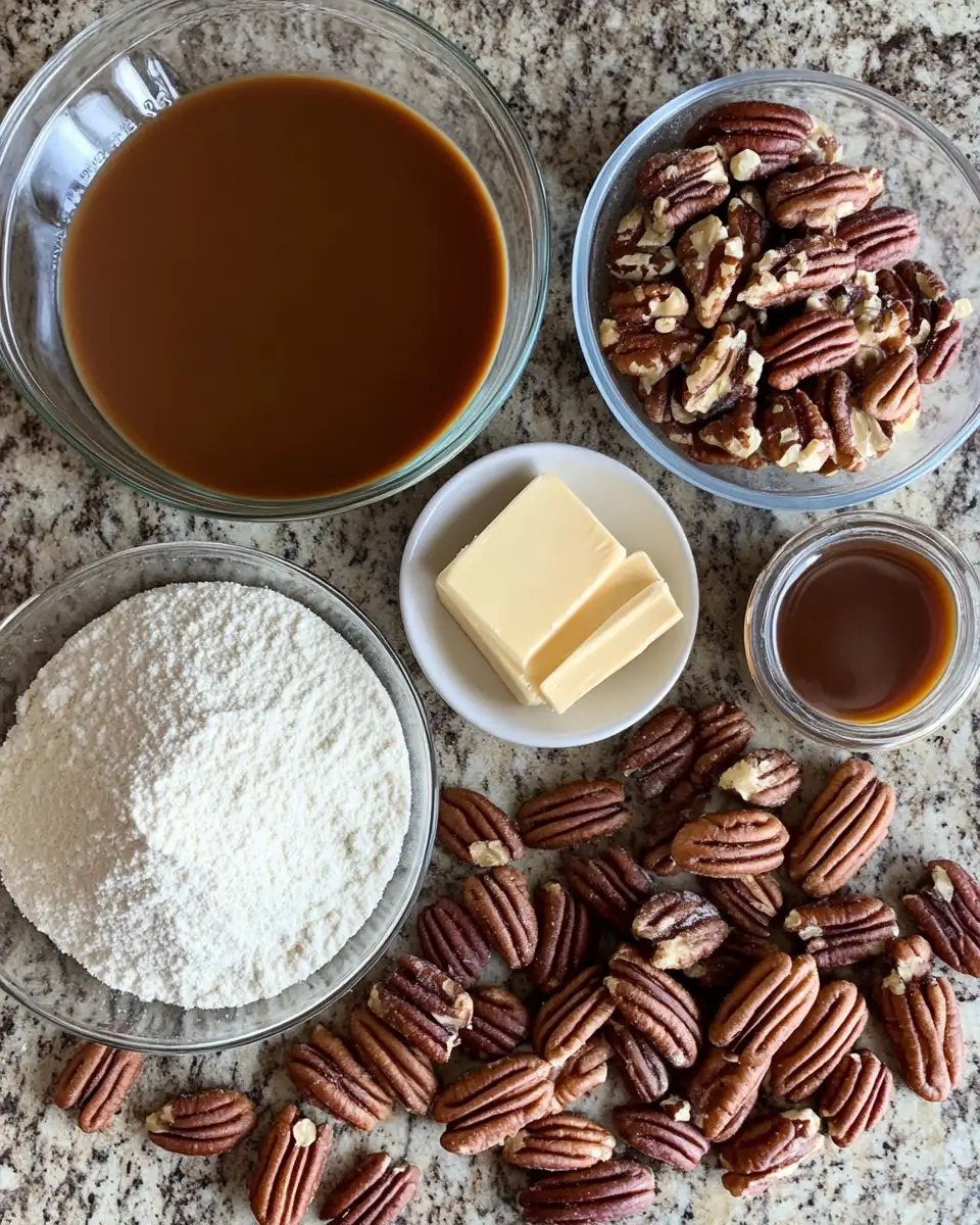 Decadent Delight: Indulge in Caramel Pecan Cream Bars 4 Ingredients for Decadent Delight: Indulge in Caramel Pecan Cream Bars