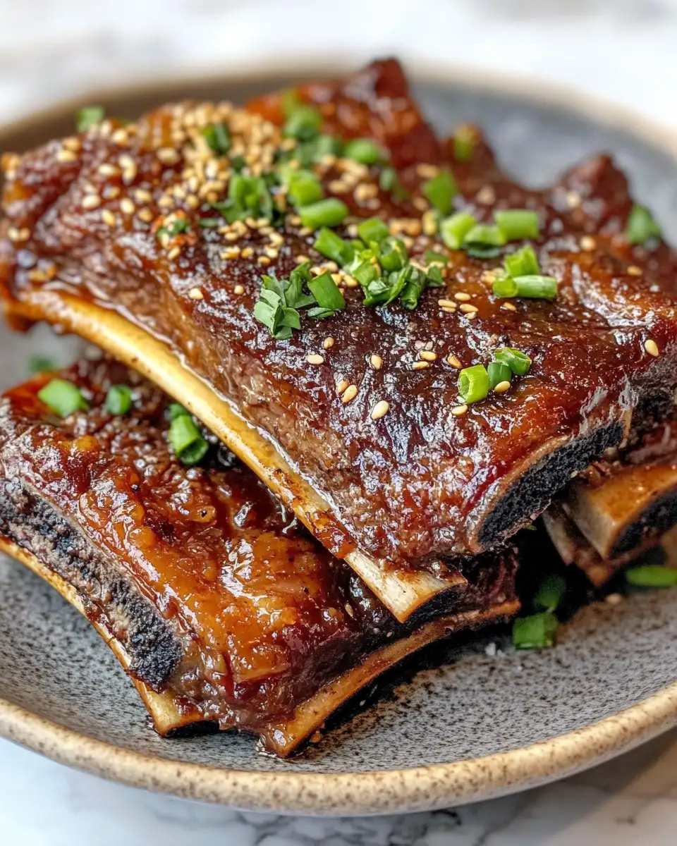 Final dish - Melt-in-Your-Mouth Caramelized Slow Roast Asian Beef Short Rib Delight