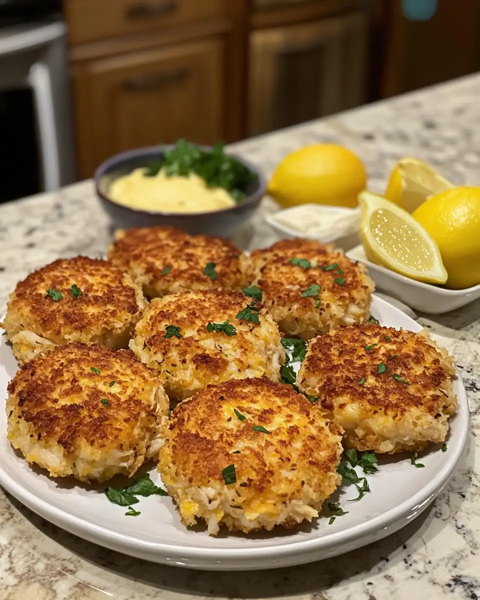 Ingredients for Irresistible Cheddar Bay Crab Cakes with Lemon Butter Drizzle