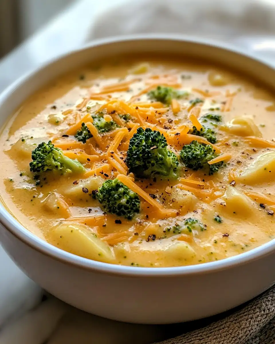 Final dish - Creamy Comfort in a Bowl: Irresistible Cheddar Broccoli Potato Soup