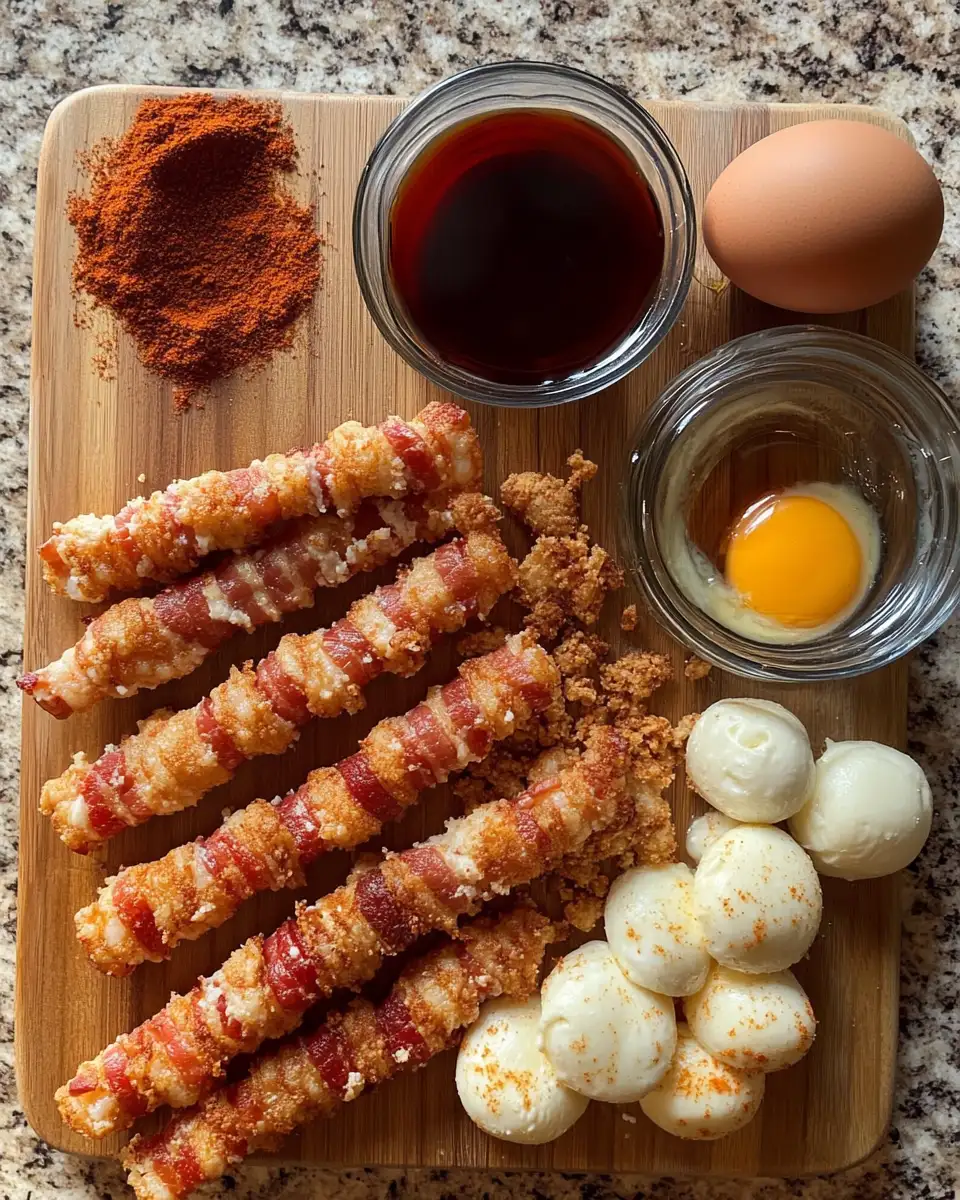 Irresistible Cheesy Bacon-Wrapped Mozzarella Sticks: A Game-Changer Snack 4 Ingredients for Irresistible Cheesy Bacon-Wrapped Mozzarella Sticks: A Game-Changer Snack