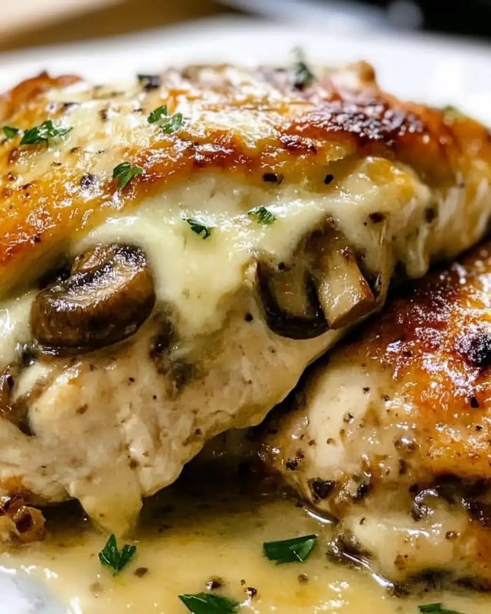 Melt-in-Your-Mouth Cheesy Garlic Butter Mushroom Stuffed Chicken Delight - Featured Image