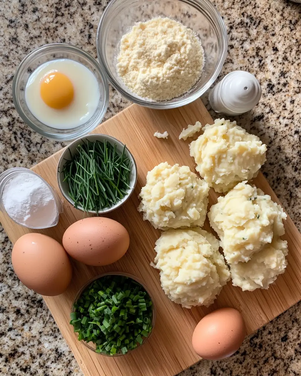 Ingredients for Irresistible Cheesy Mashed Potato Puffs for Your Next Comfort Food Craving