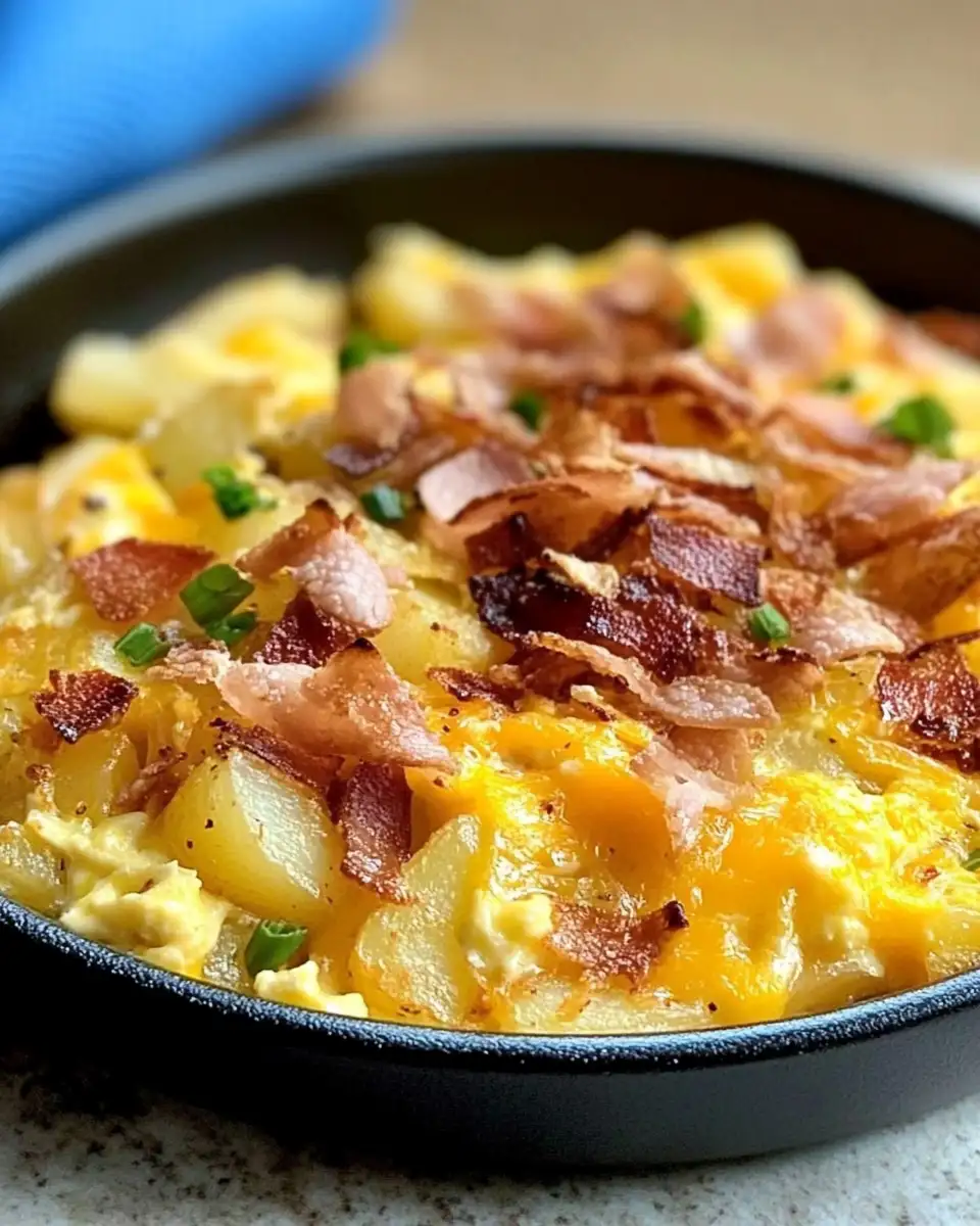 Ultimate Breakfast Bliss Cheesy Potato Egg Scramble Delight - Featured Image