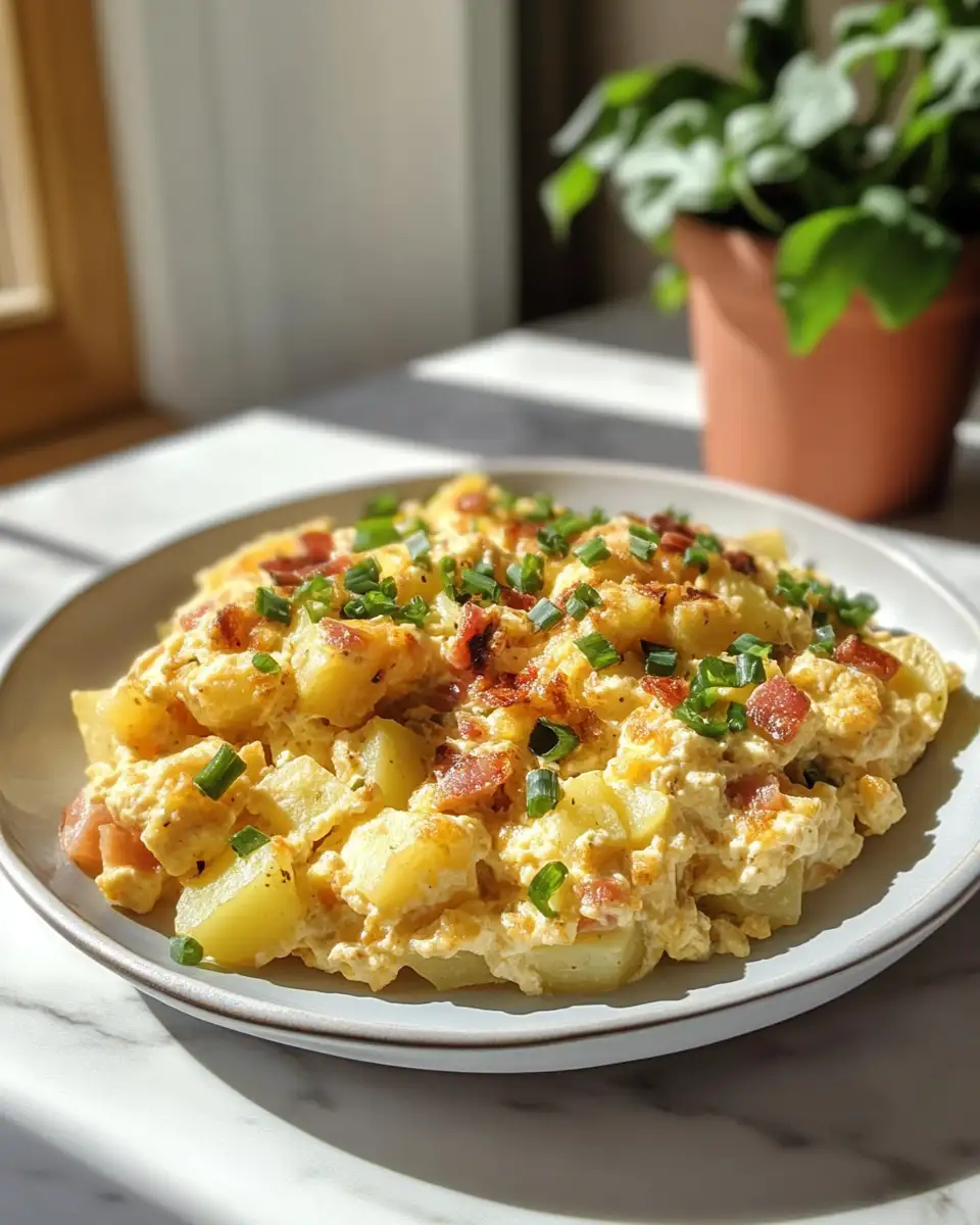 Ultimate Breakfast Bliss Cheesy Potato Egg Scramble Delight 6 Final dish - Ultimate Breakfast Bliss Cheesy Potato Egg Scramble Delight