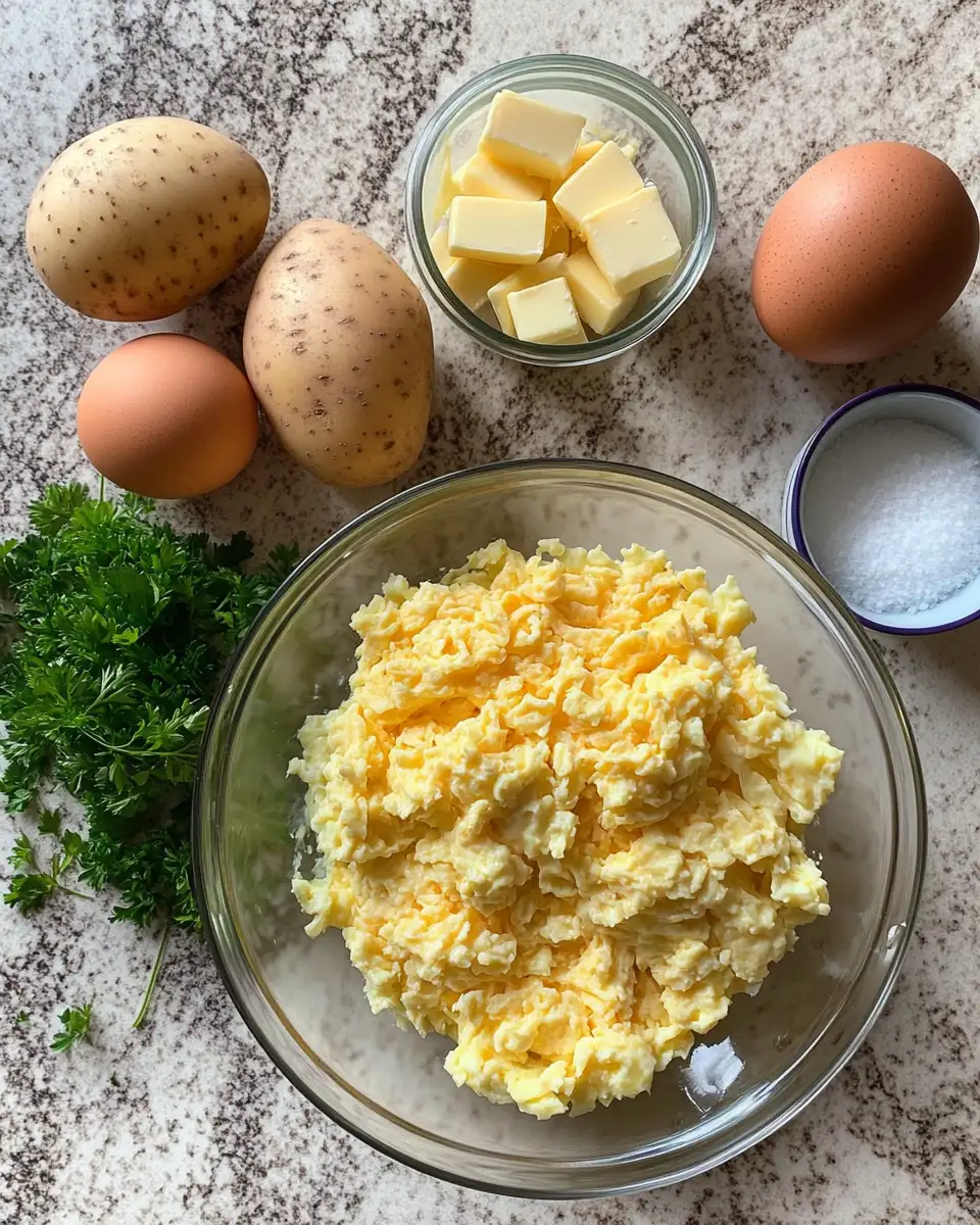 Ultimate Breakfast Bliss Cheesy Potato Egg Scramble Delight 4 Ingredients for Ultimate Breakfast Bliss Cheesy Potato Egg Scramble Delight