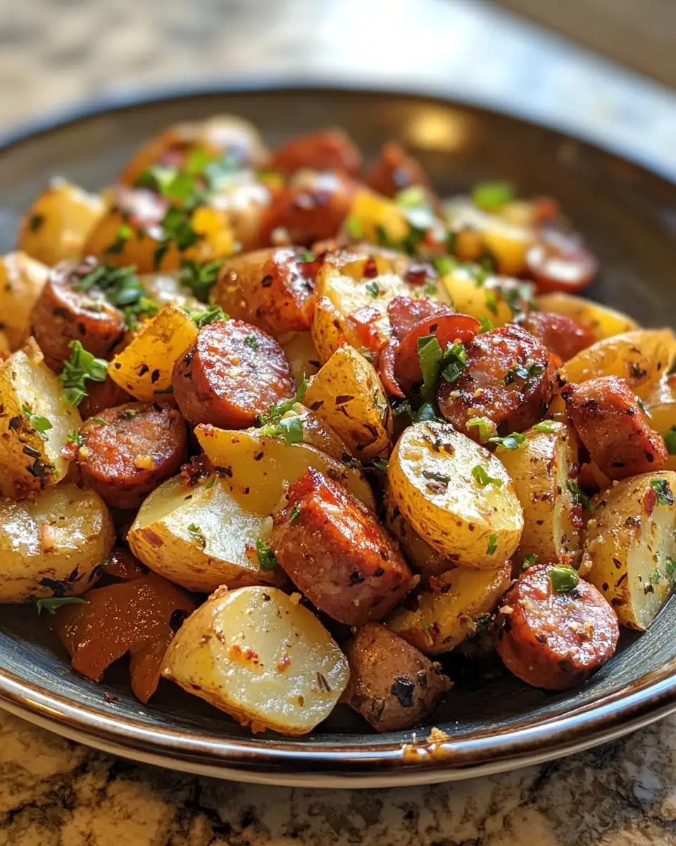 Final dish - Cheesy Ranch Potatoes and Smoked Sausage: A Comfort Food Dream