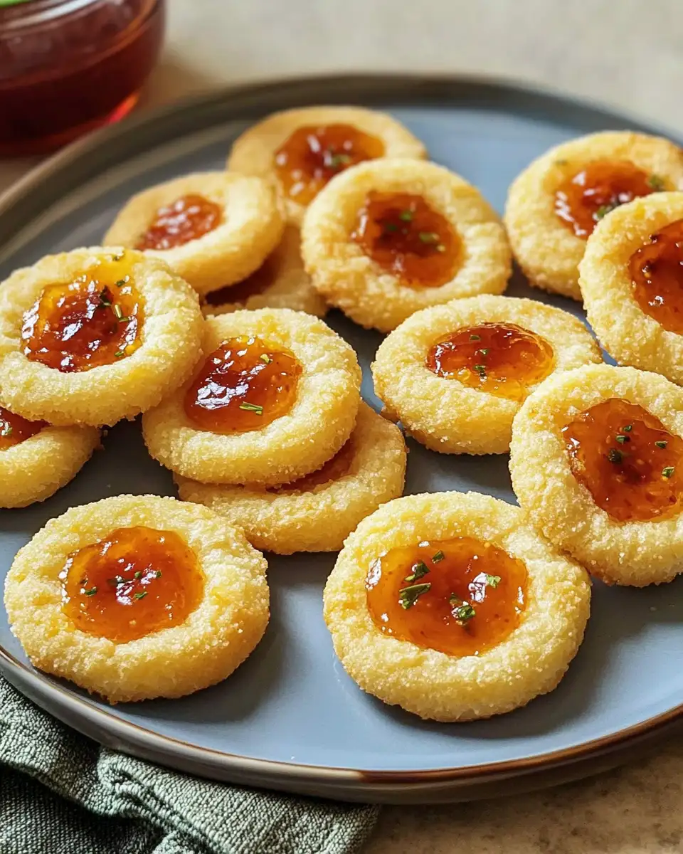Melt-in-Your-Mouth Cheesy Thumbprint Appetizers with a Zesty Hot Pepper Jelly Twist - Featured Image