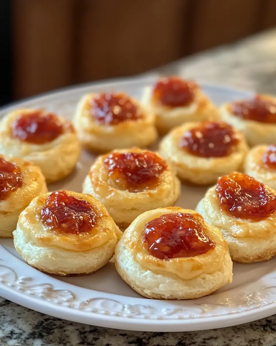 Melt-in-Your-Mouth Cheesy Thumbprint Appetizers with a Zesty Hot Pepper Jelly Twist 6 Final dish - Melt-in-Your-Mouth Cheesy Thumbprint Appetizers with a Zesty Hot Pepper Jelly Twist