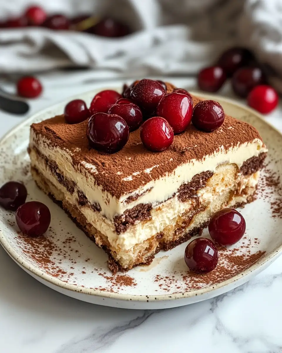 Indulge in Layers of Delight with Cherry Amaretto Tiramisu 6 Final dish - Indulge in Layers of Delight with Cherry Amaretto Tiramisu