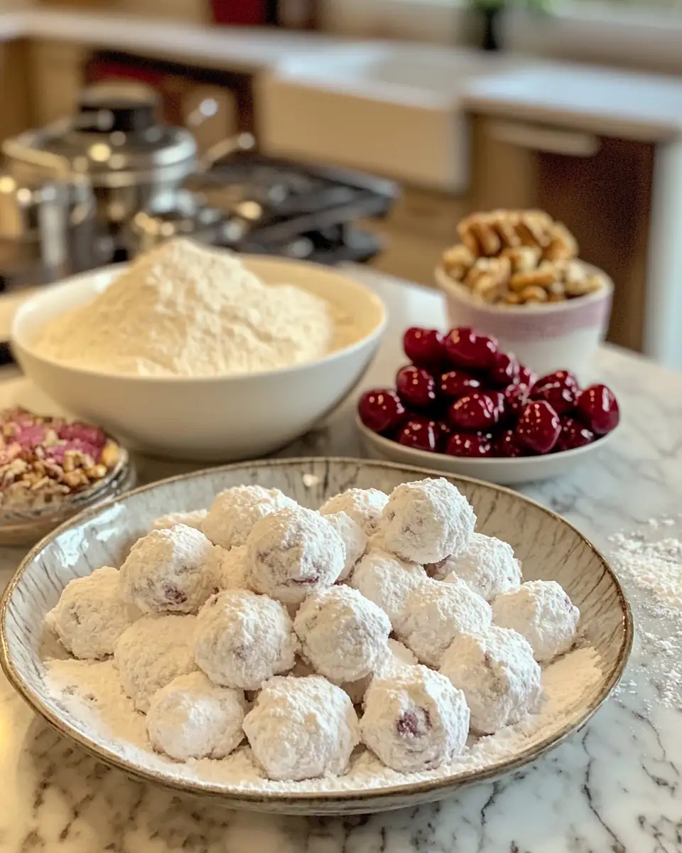 Sweet Bliss in Every Bite Cherry Snowball Cookies Delight 4 Ingredients for Sweet Bliss in Every Bite Cherry Snowball Cookies Delight
