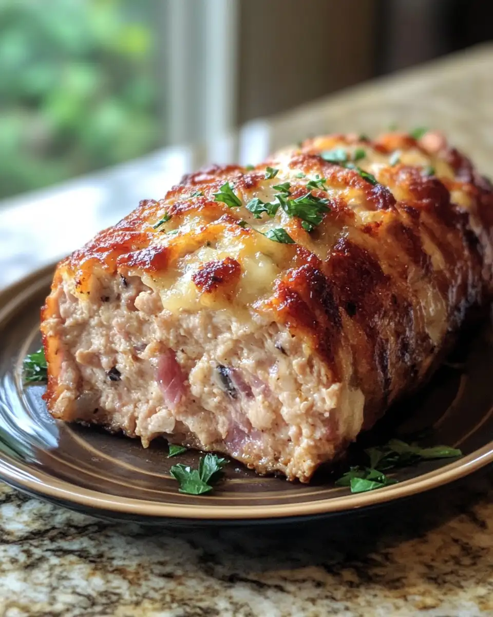 Final dish - Reinventing Comfort: Chicken Cordon Bleu Meatloaf Delight