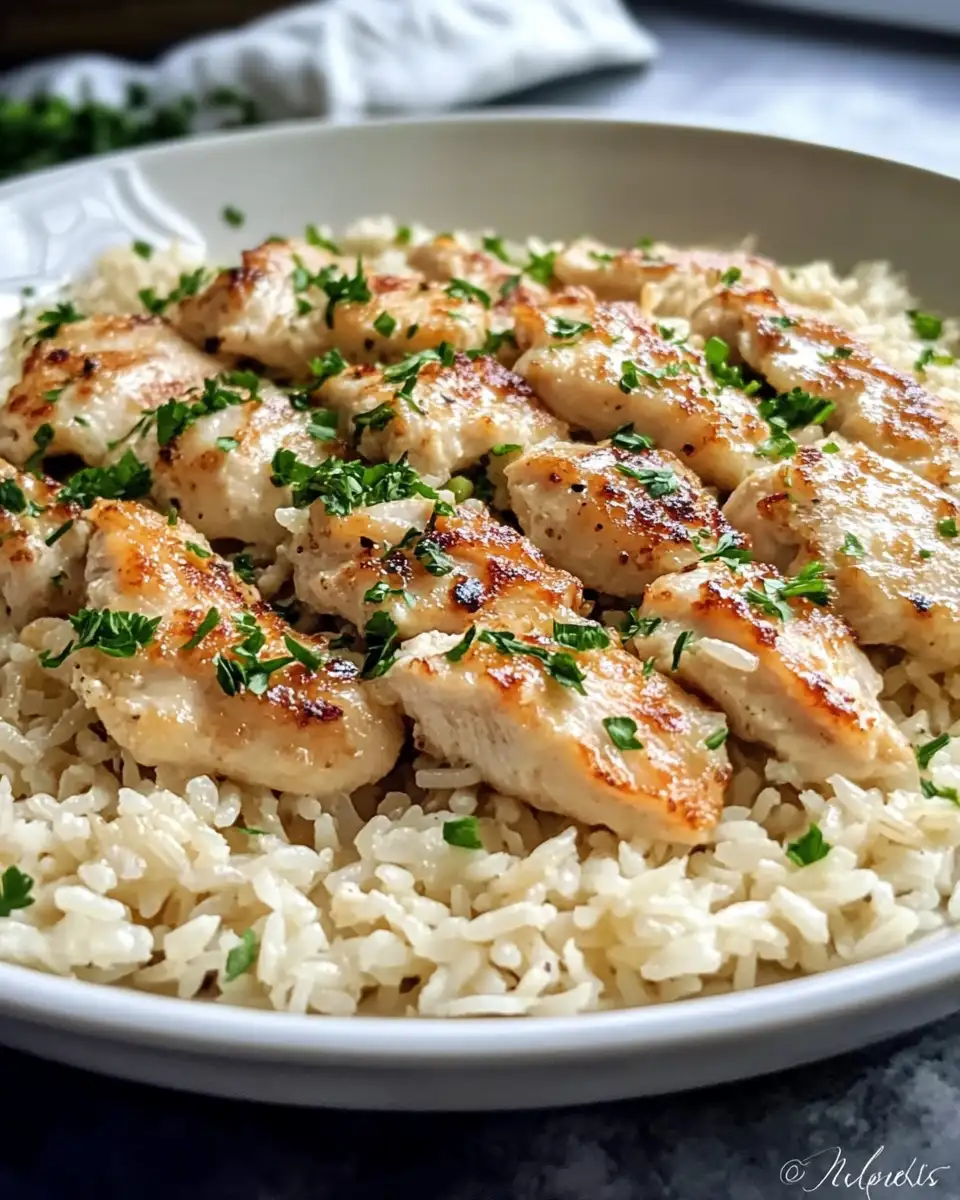 Savory Chicken Scampi Meets Creamy Garlic Parmesan Rice: A Match Made in Heaven - Featured Image