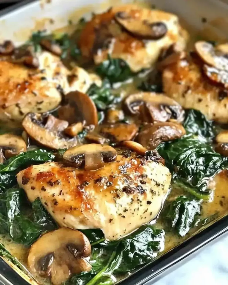 Savory Delight: Low Carb Chicken, Spinach, and Mushroom Oven Dish - Featured Image
