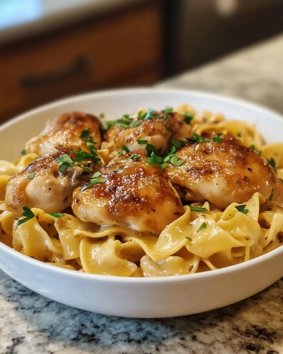 Final dish - Heavenly Harmony: Chicken with Buttered Noodles Delight