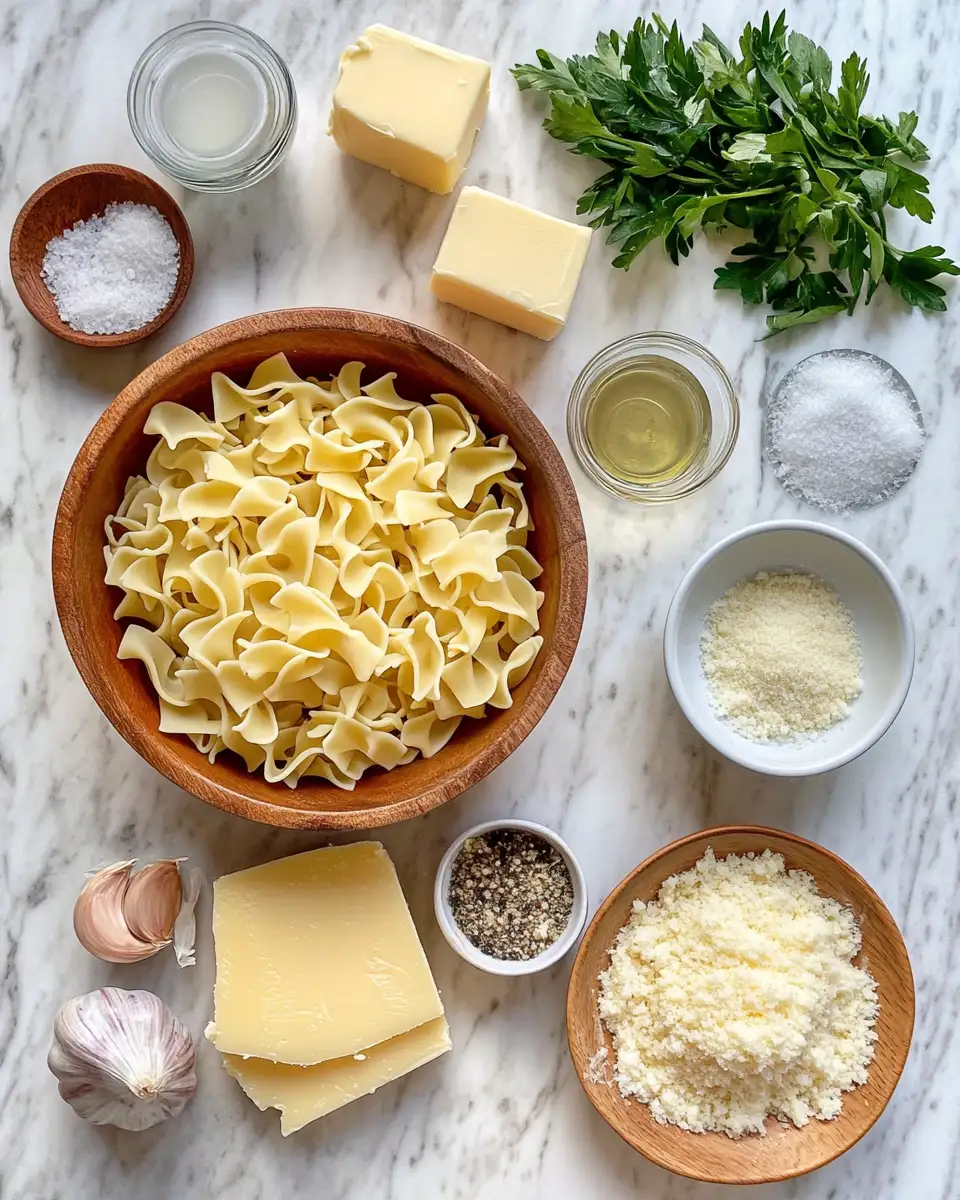 Ingredients for Heavenly Harmony: Chicken with Buttered Noodles Delight