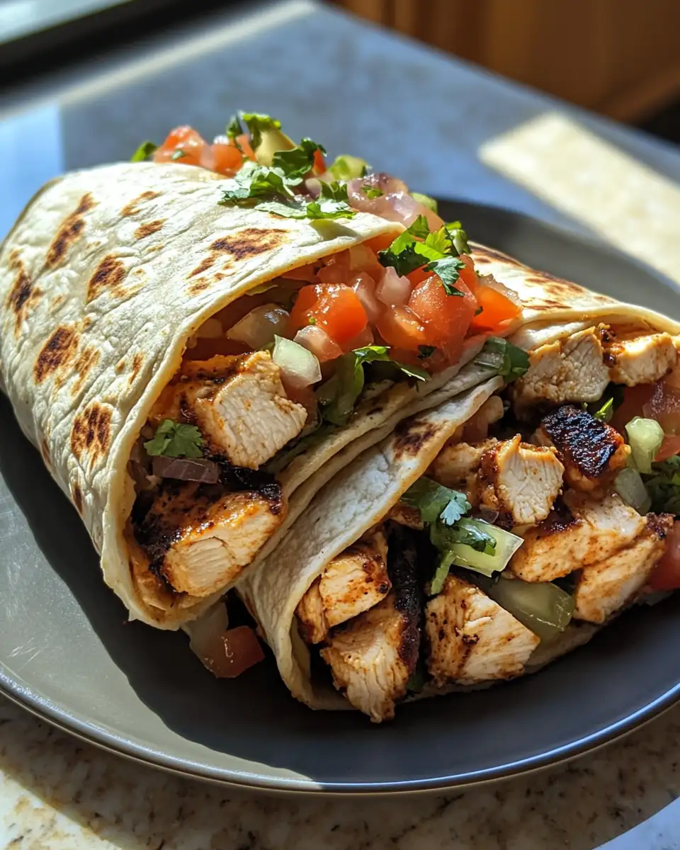 Final dish - Spice Up Your Meal with a Chipotle Ranch Grilled Chicken Burrito Adventure