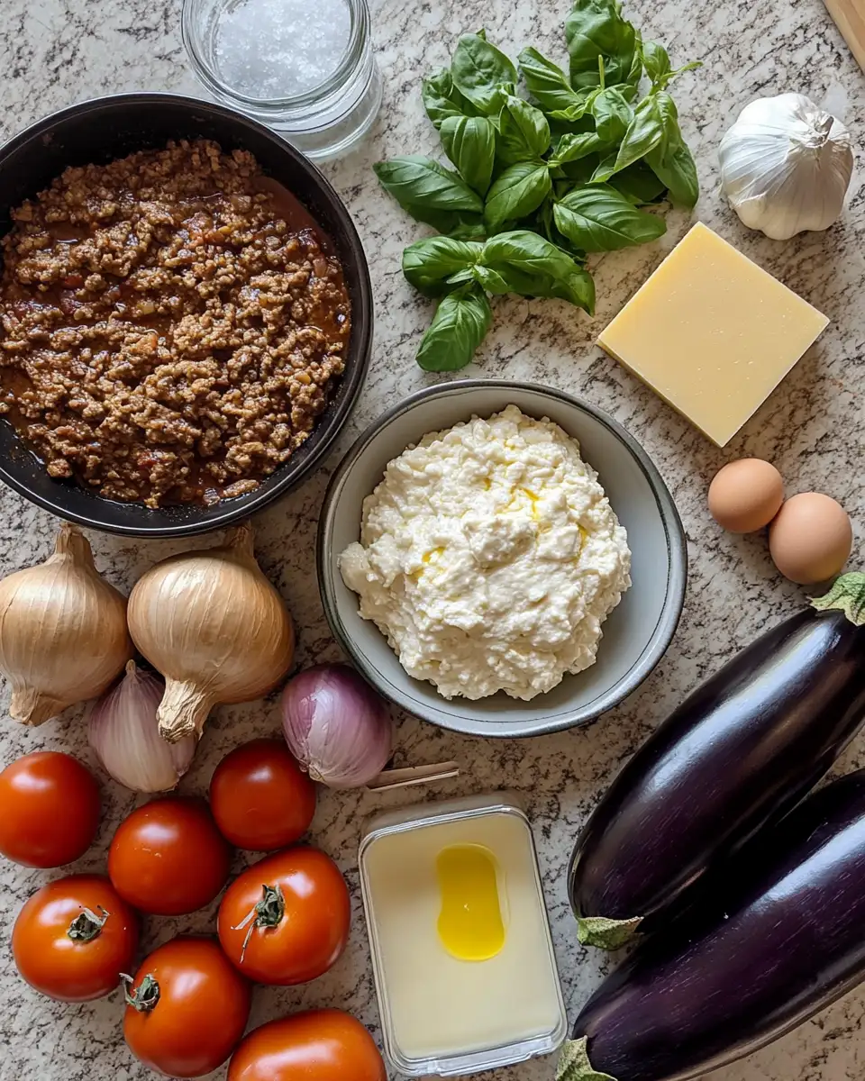 Ingredients for Savor the Tradition: Classic Greek Eggplant Moussaka Delight