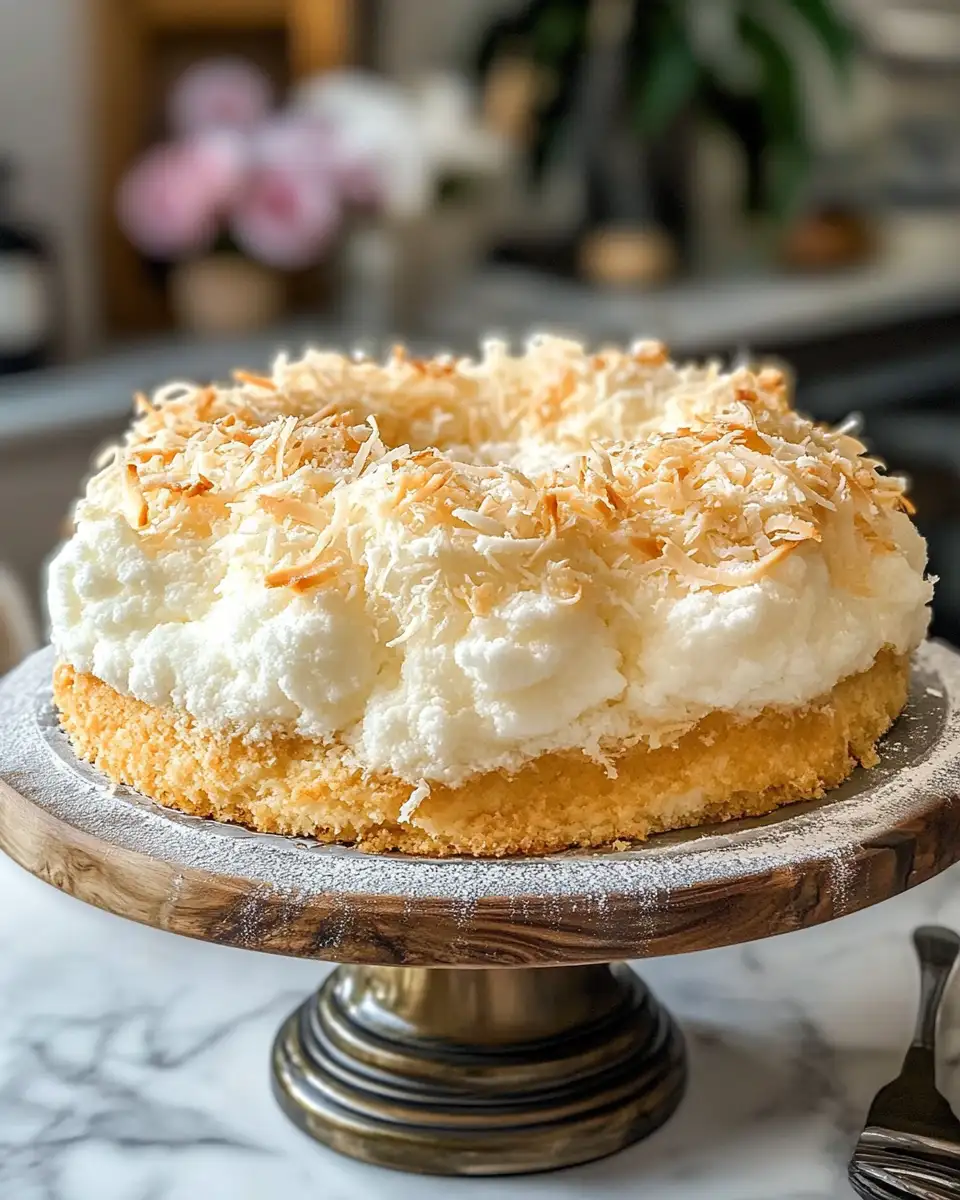 Elevate Your Baking with This Heavenly Coconut Cloud Cake Recipe 6 Final dish - Elevate Your Baking with This Heavenly Coconut Cloud Cake Recipe
