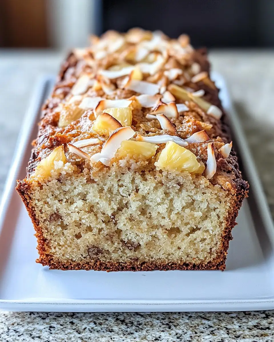 Tropical Delight: Irresistible Coconut Pineapple Banana Bread - Featured Image