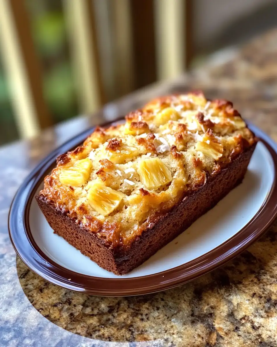 Tropical Delight: Irresistible Coconut Pineapple Banana Bread 6 Final dish - Tropical Delight: Irresistible Coconut Pineapple Banana Bread