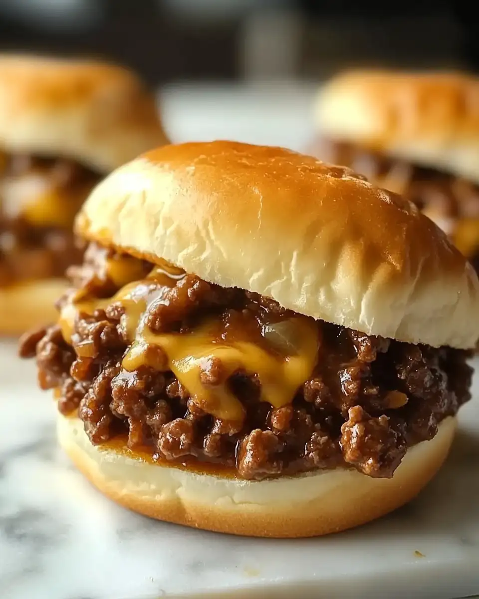 Savory French Onion Beef Sloppy Joes with Gooey Melted Cheese - Featured Image