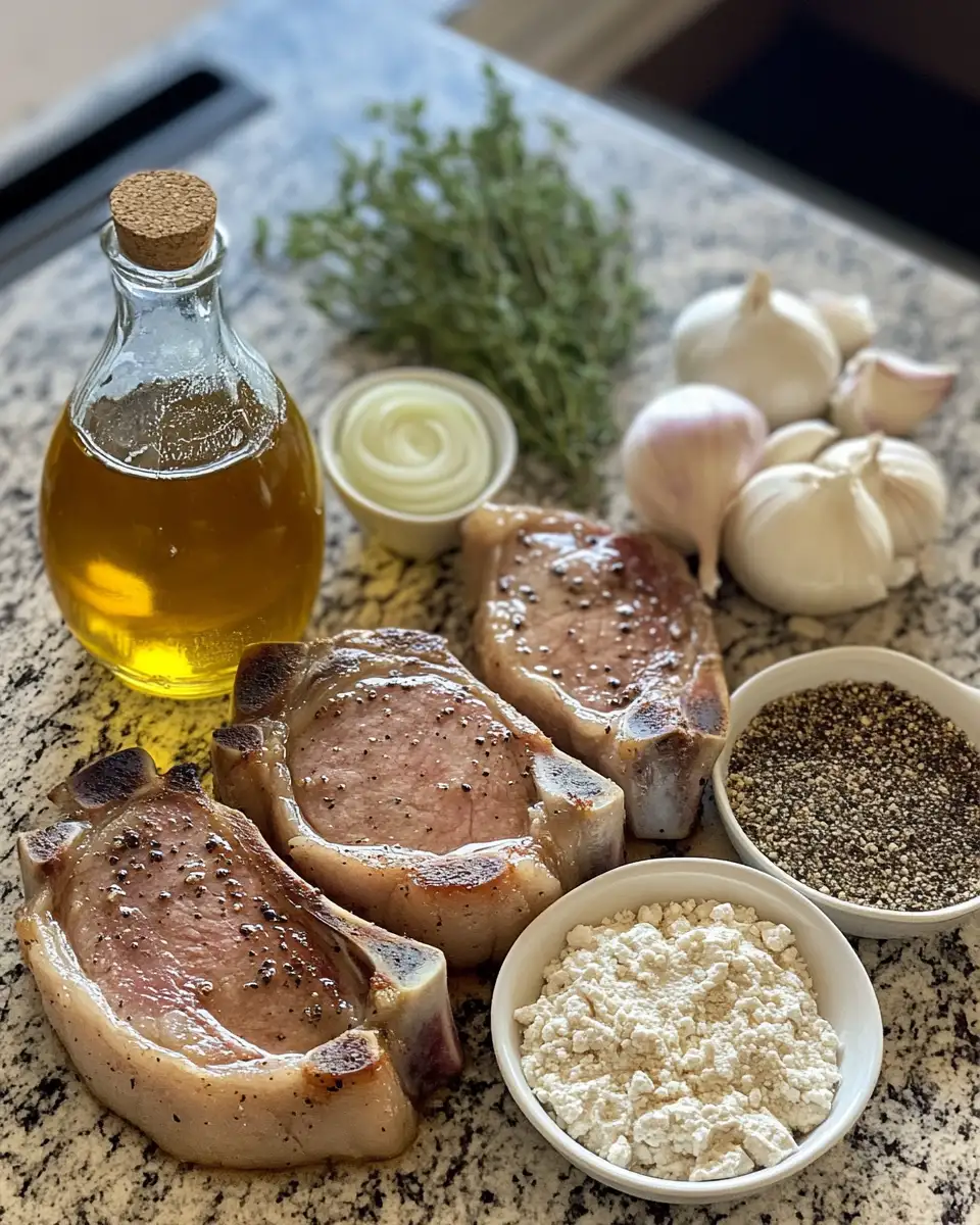 Ingredients for Ultimate Comfort: One-Pan Smothered Pork Chops Recipe