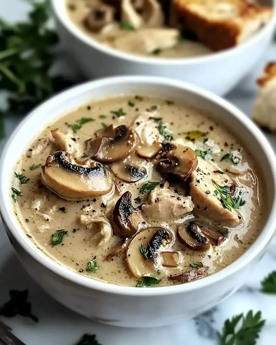 Cozy Bowls of Rotisserie Chicken and Mushroom Soup Delight - Featured Image