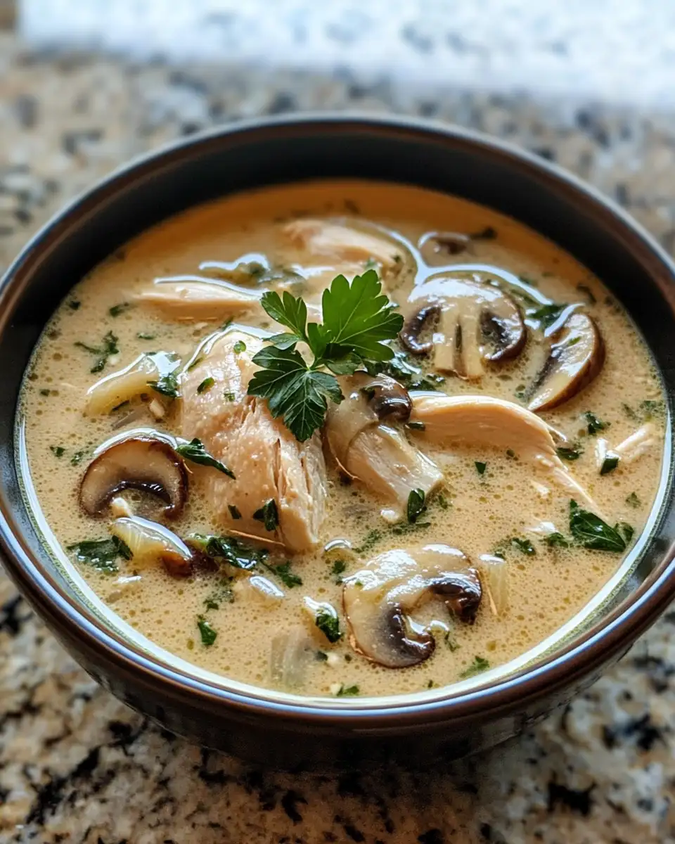 Cozy Bowls of Rotisserie Chicken and Mushroom Soup Delight 6 Final dish - Cozy Bowls of Rotisserie Chicken and Mushroom Soup Delight