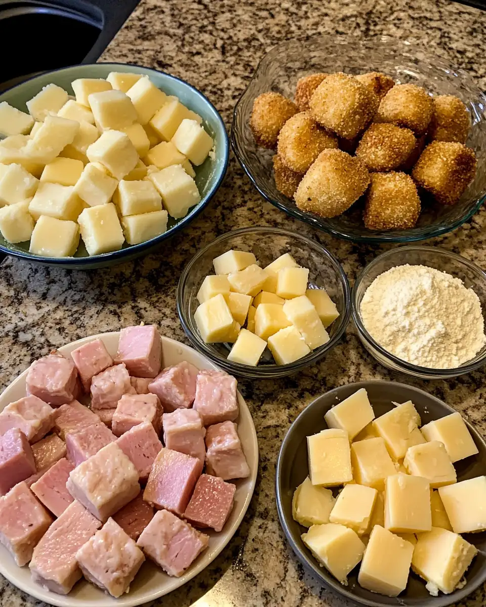 Ingredients for Irresistible Cordon Bleu Bites: A Gourmet Delight in Every Bite