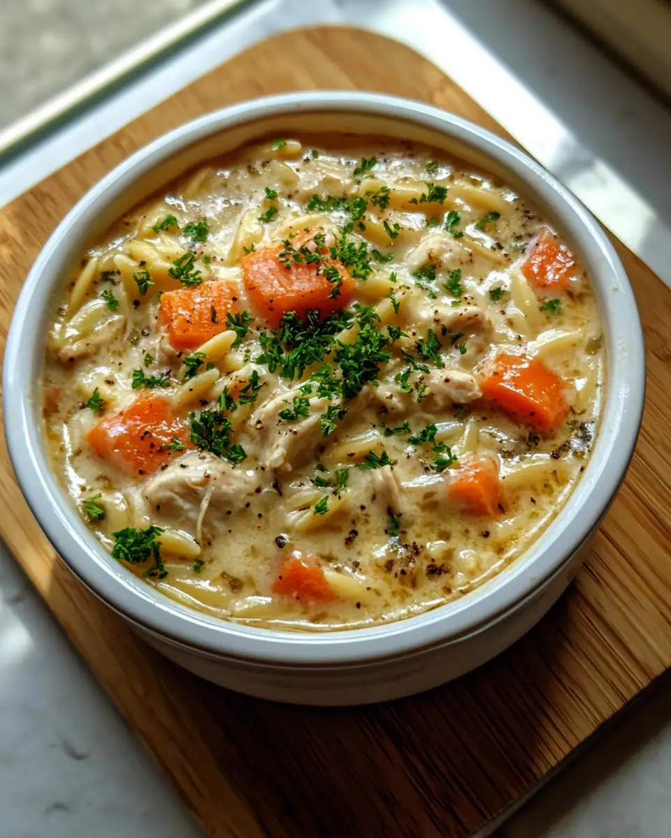 Indulge in Comfort: Creamy Chicken Pot Pie Orzo Delight 6 Final dish - Indulge in Comfort: Creamy Chicken Pot Pie Orzo Delight