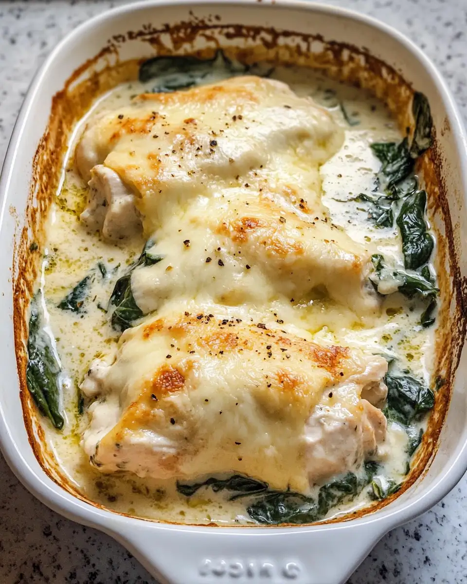 Indulge in the Ultimate Creamy Chicken Spinach Bake Delight - Featured Image