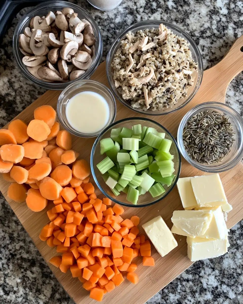 Ingredients for Hearty Comfort in a Dish Creamy Chicken Wild Rice Casserole Delights