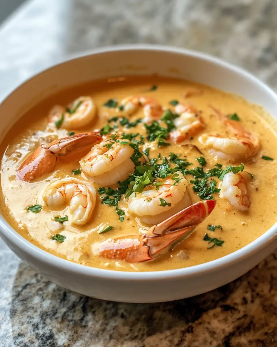 Final dish - Dive into Decadence with Creamy Crab and Shrimp Seafood Bisque
