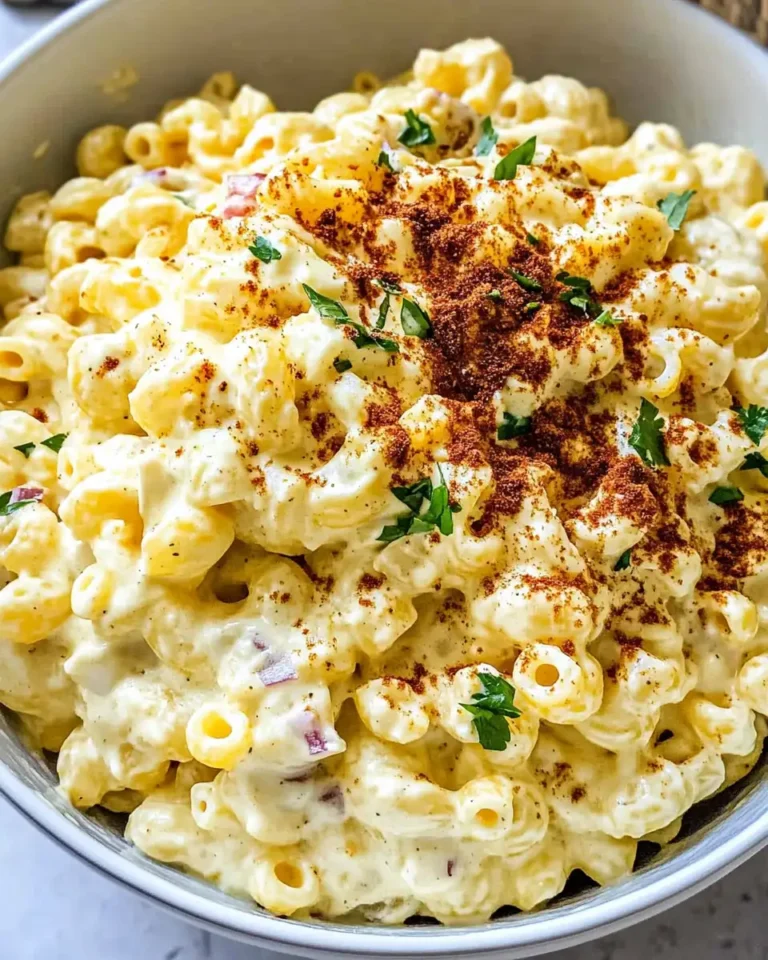 Egg-ceptional Flavor: Dive into Creamy Deviled Egg Macaroni Salad - Featured Image