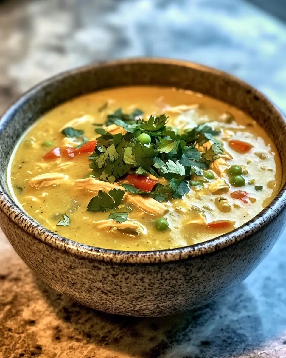 Final dish - Warm Up Your Soul with Creamy Green Enchiladas Chicken Soup