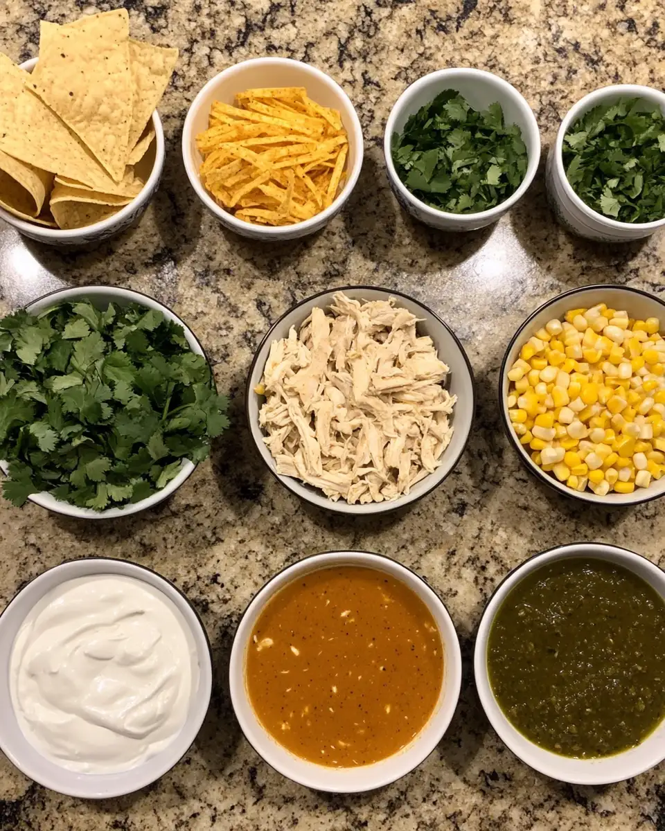 Ingredients for Warm Up Your Soul with Creamy Green Enchiladas Chicken Soup