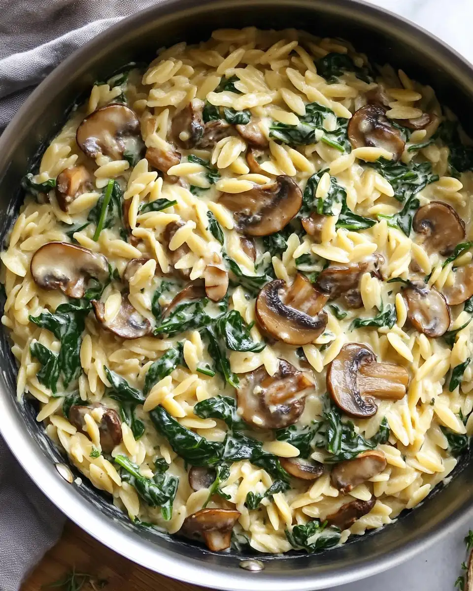 Whip Up a Dreamy Dinner with Creamy Mushroom & Spinach Orzo Skillet - Featured Image