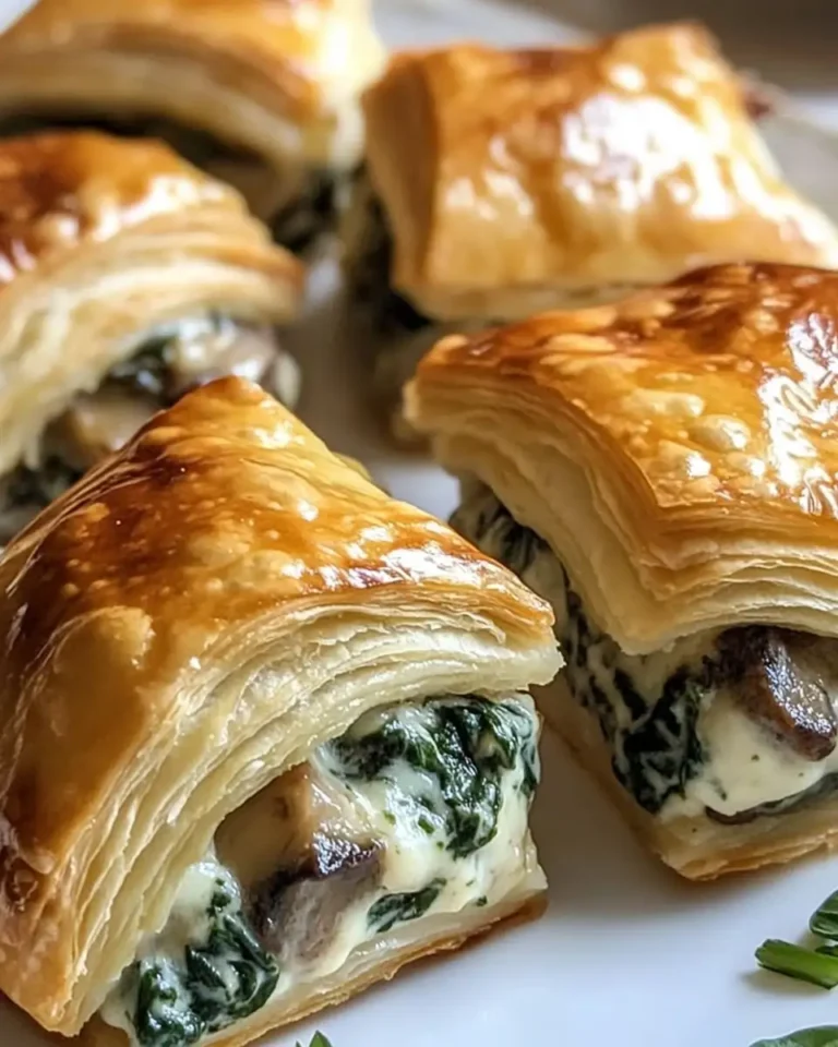 Indulge in Irresistible Creamy Mushroom & Spinach Stuffed Pastry Bites - Featured Image