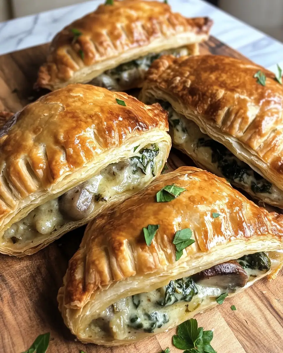 Indulge in Irresistible Creamy Mushroom & Spinach Stuffed Pastry Bites 6 Final dish - Indulge in Irresistible Creamy Mushroom & Spinach Stuffed Pastry Bites