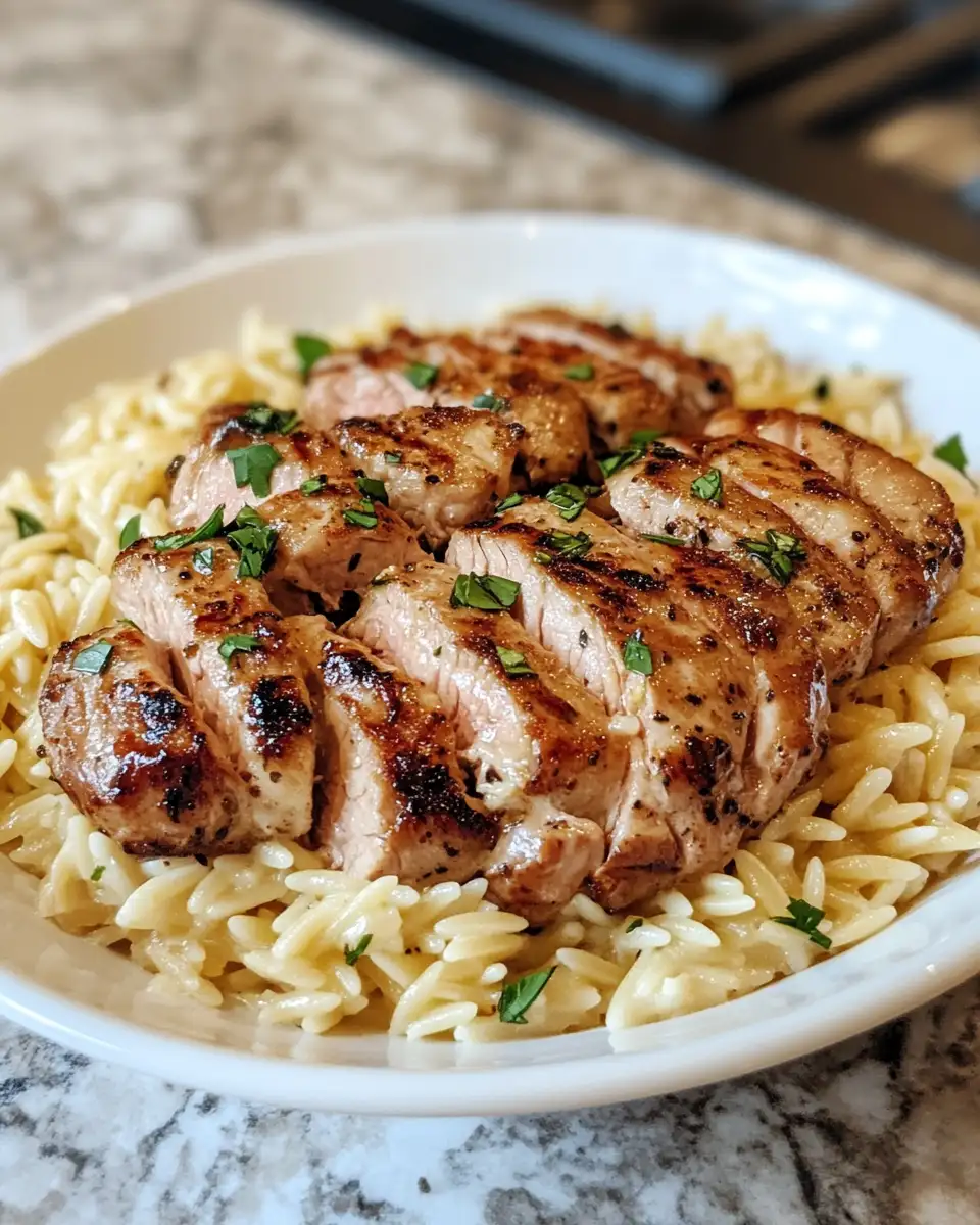 Savor the Flavor: Creamy Pork Tenderloin Medallions with Orzo Magic 6 Final dish - Savor the Flavor: Creamy Pork Tenderloin Medallions with Orzo Magic